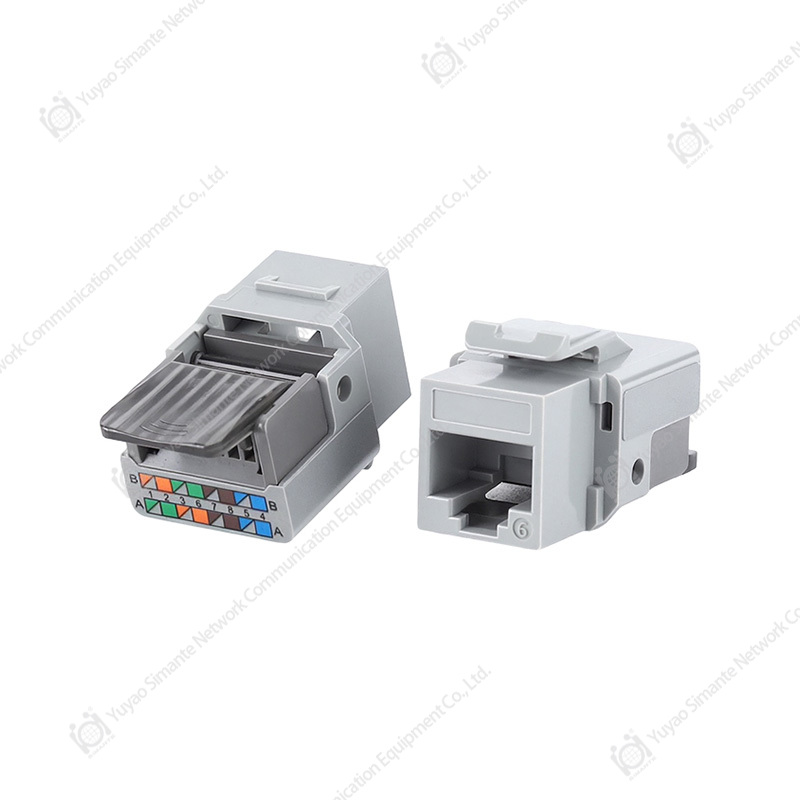 SMT-1078T8C6 Cat6 UTP Toolless 90 Degree Keystone Jack