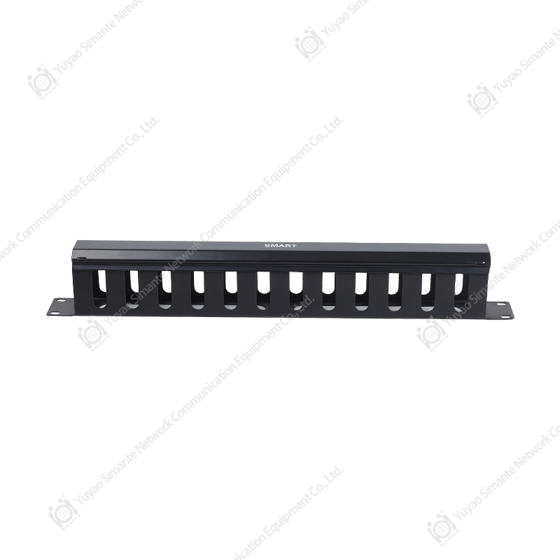 SMT-3010-12P-B 1U 12 RingMetal Cable Manager