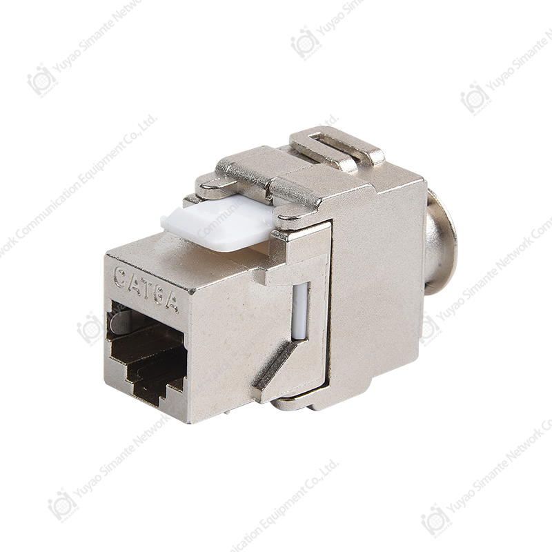 SMT-1033T8C6A-FTP 180 Degree Shielded CAT6A Toolless Keystone Jack