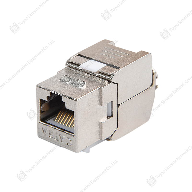 SMT-1041T8C6A-FTP 180 Degree Shielded CAT6A Toolless Keystone Jack