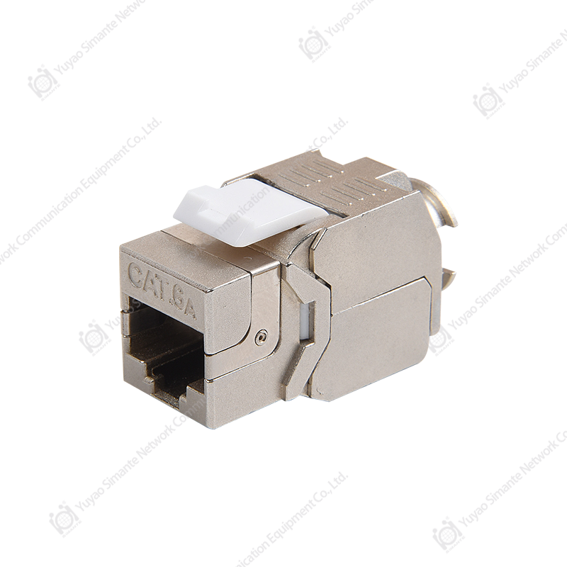 SMT-1047T8C6A-FTP 180 Degree Shielded CAT6A Toolless Keystone Jack