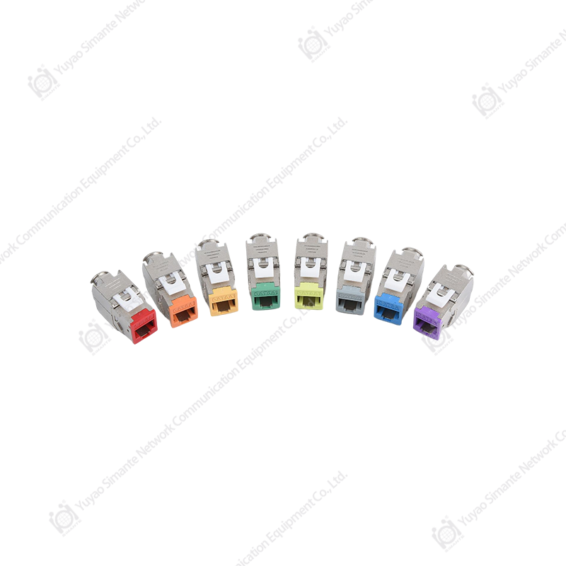 SMT-1063T8C6A-FTP 180 Degree Shielded CAT6A Toolless Keystone Jack