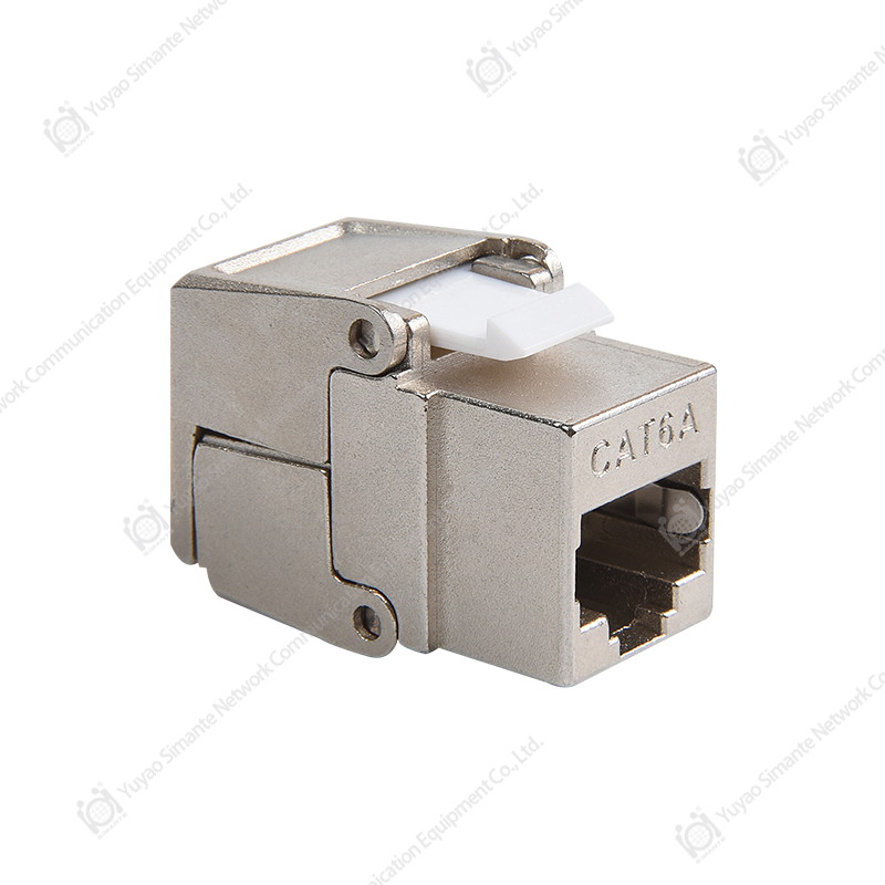 SMT-1049T8C6A-FTP 180 Degree Shielded CAT6A Toolless Keystone Jack