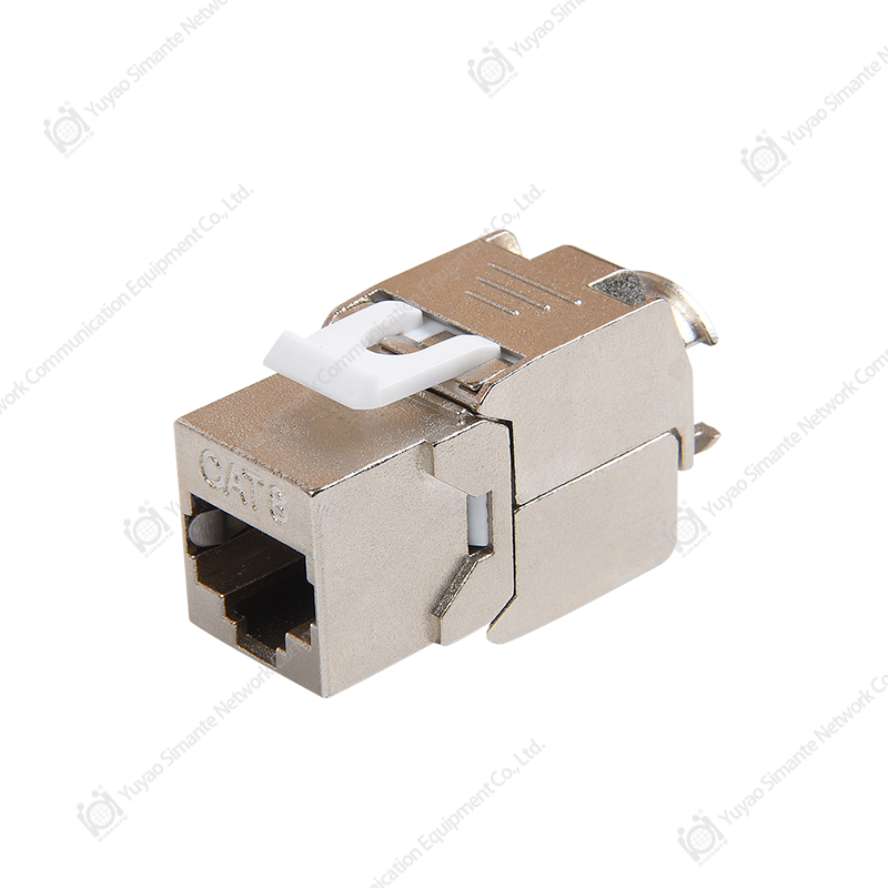 SMT-1061T8C8-FTP 180 Degree Shielded CAT8 Toolless Keystone Jack