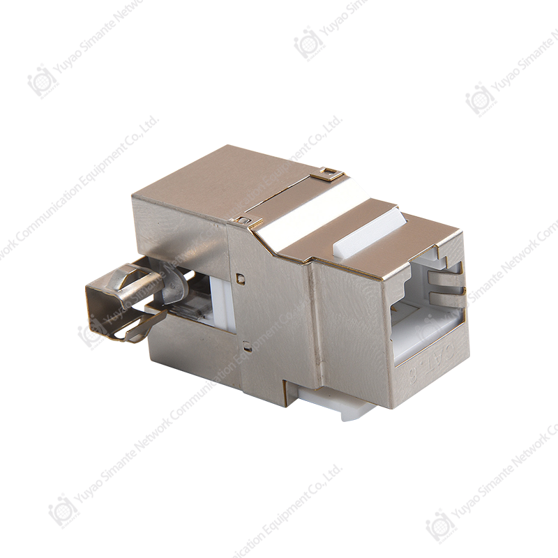 SMT-1016D8C6-FTP 180 Degree Shielded CAT6A Keystone Jack 110 & Krone IDC