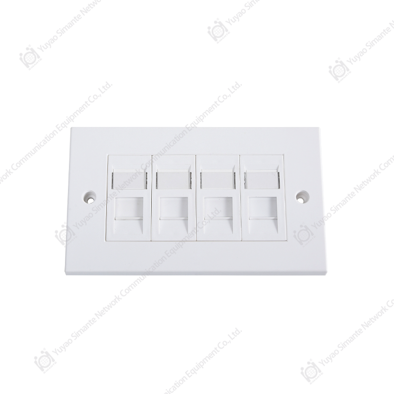 SMT-4306-140P-4P Two Gang Flat Frame UK Type Faceplate