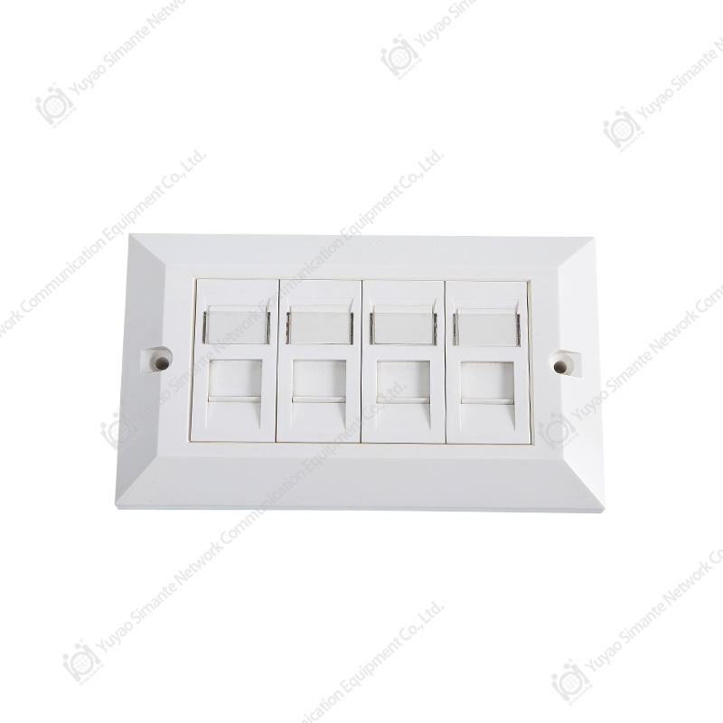 SMT-4306-140X-4P Two Gang Beveled Frame UK Type Faceplate