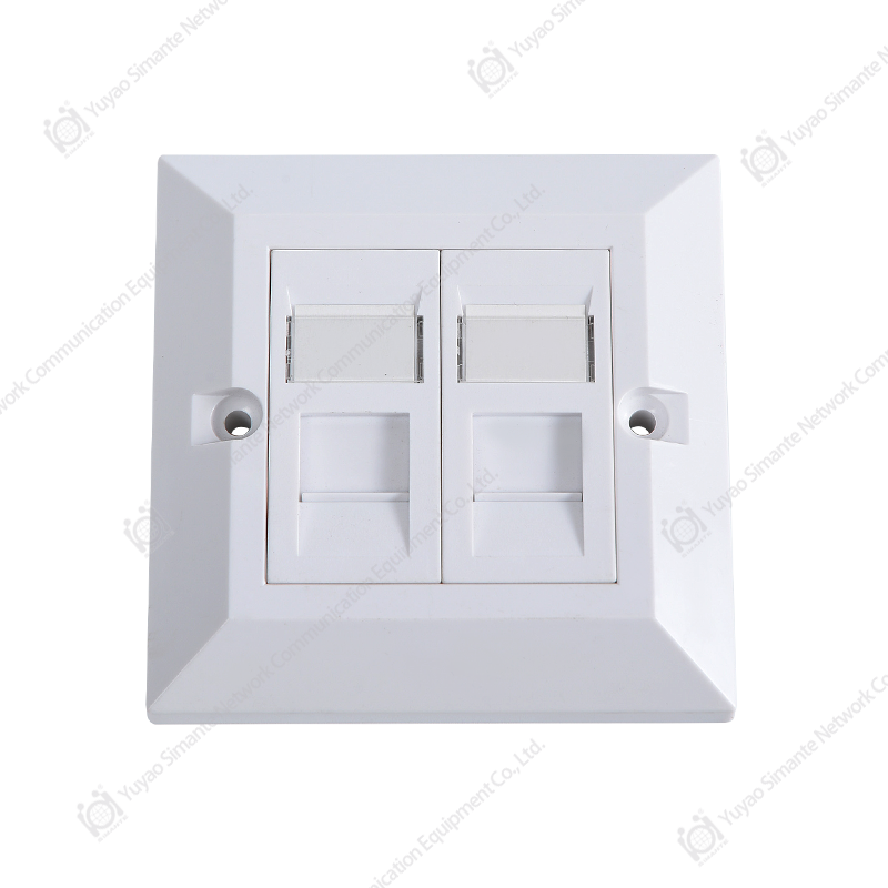 SMT-4306-86X-2P Two Ports Beveled Frame 45°UK Type Faceplate