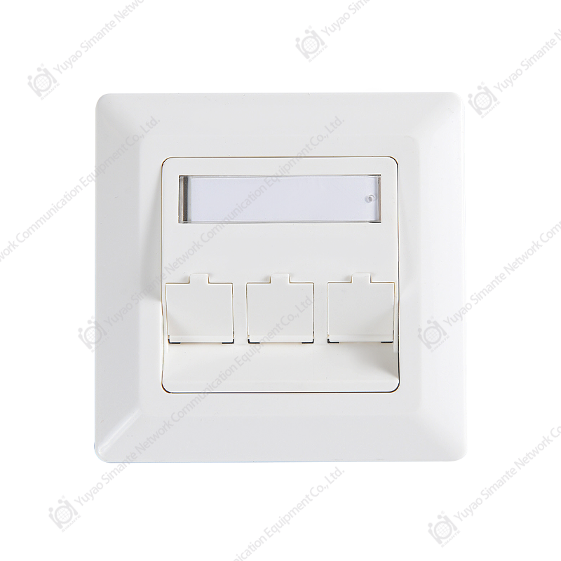 SMT-4308-80F-3X Three Ports Germany Beveled Faceplate